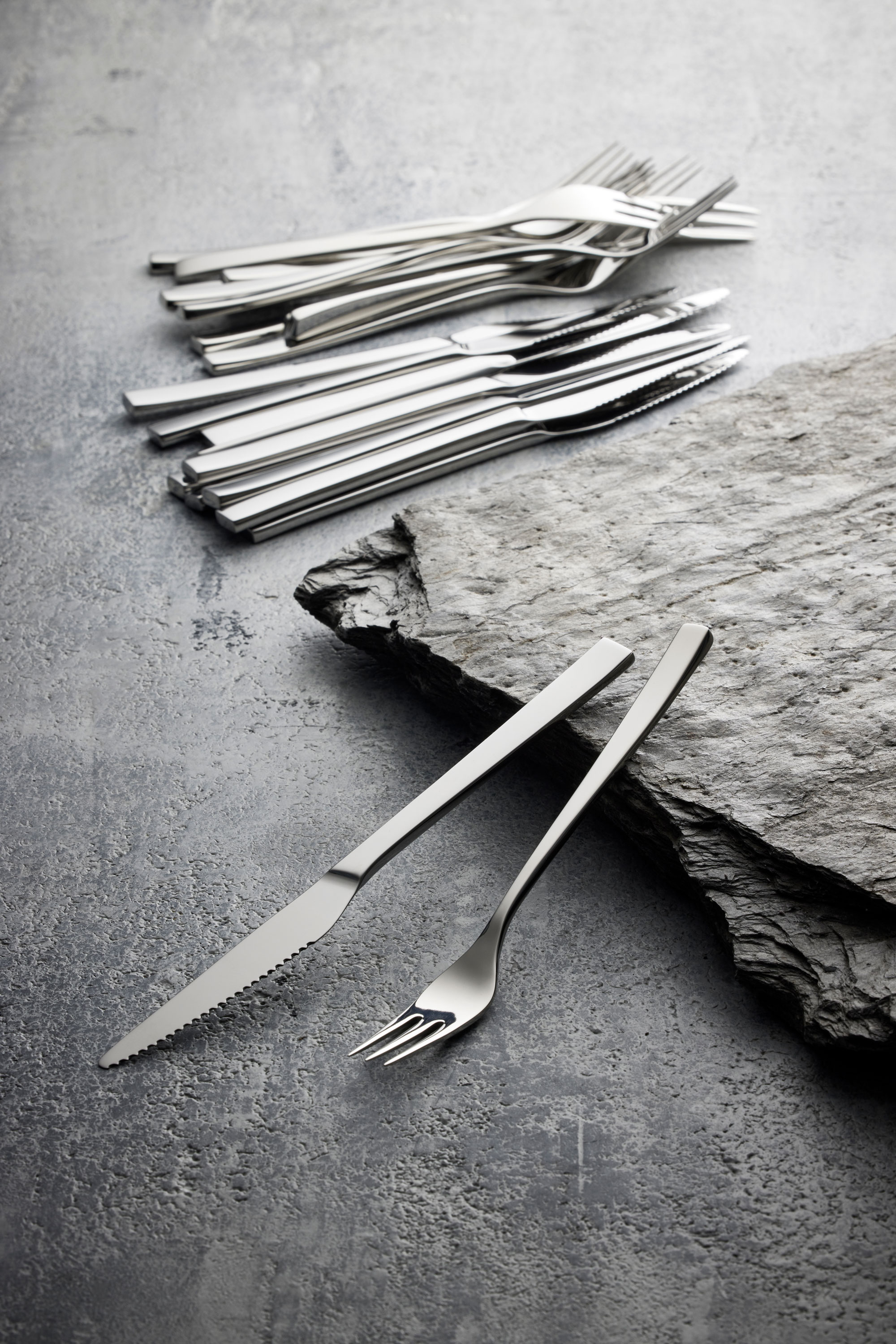 

Gense Steakbestik/grillbestik 24 dele i mat/blank 